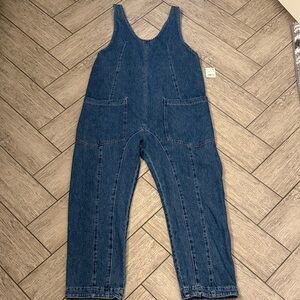 Free People Denim Overalls